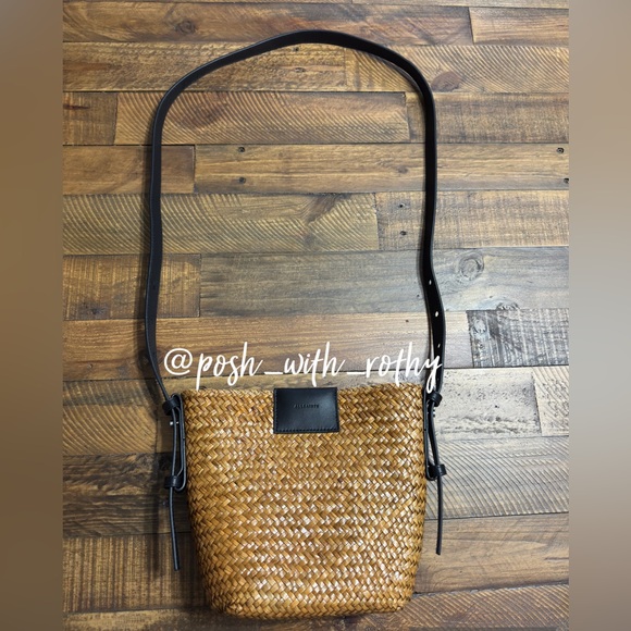 All Saints Ebro Straw Crossbody Bag - Picture 2 of 12